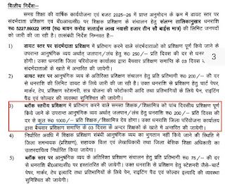 अब BRC पर FLN ट्रेनिंग में ₹1000 की धनराशि सीधे खाते में!