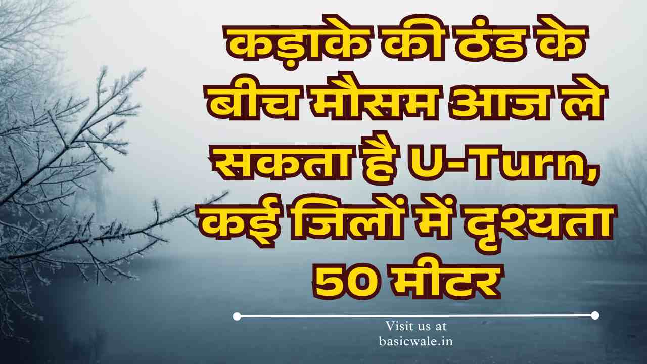 कड़ाके की ठंड के बीच मौसम आज ले सकता है यू-टर्न, कई जिलों में दृश्यता 50 मीटर; शीतलहर का अलर्ट